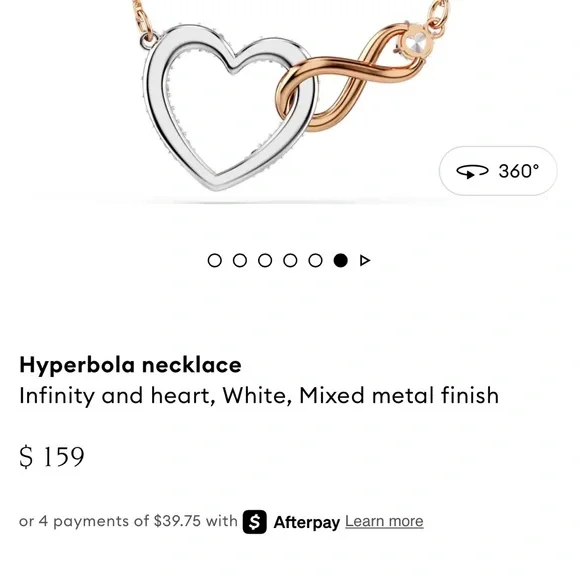 Brand New Swarovski Rose Gold and Silver Heart Necklace Brand New - Picture 8 of 17